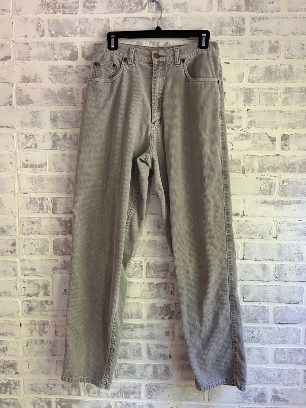 Eddie Bauer Girls Size 12 / 29 x 30 Gray Corduroy Pants Straight Granola Outdoor